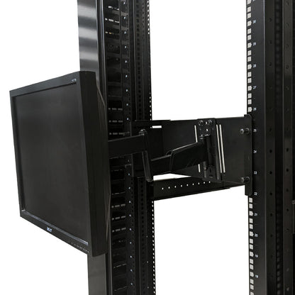 Monitor Mount for Relay Racks and Cabinets - 19 Inch  - Adjustable - 4U - VESA 75x75, 100x100