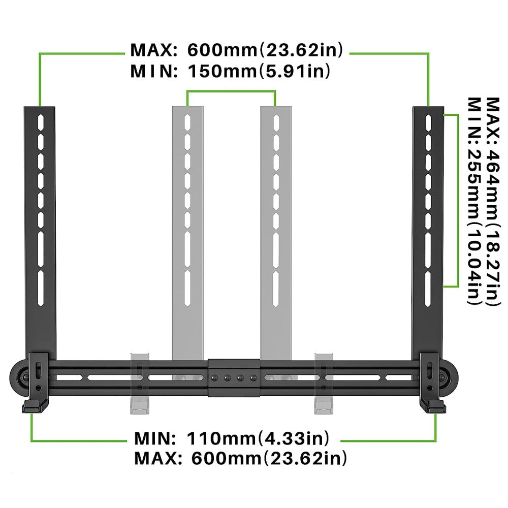 Universal Wall Mount Soundbar Bracket Max VESA 600x400